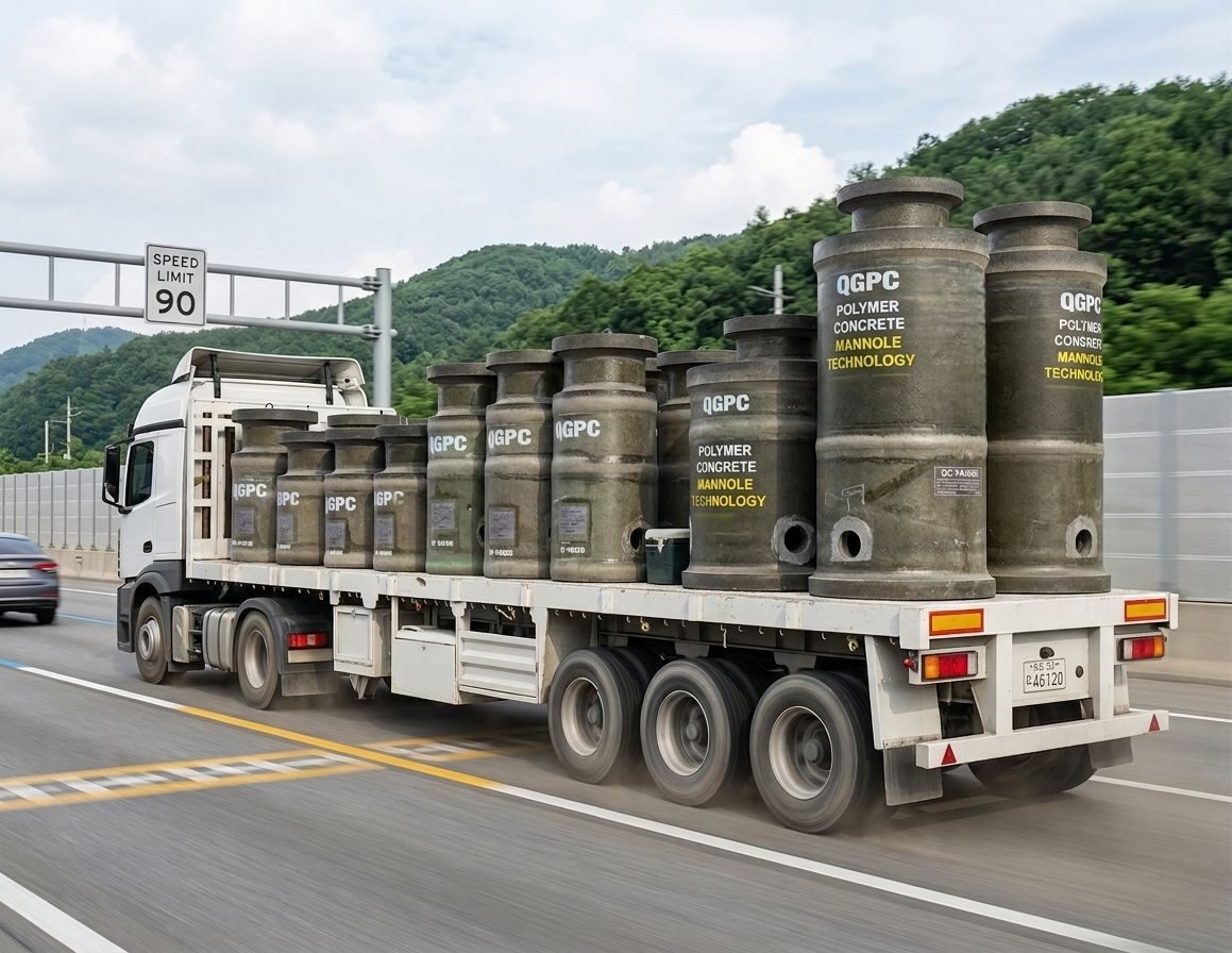 QGPC polymer concrete manholes ready for delivery